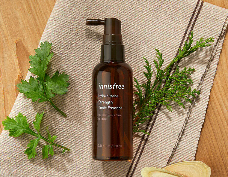 Innisfree My Hair Recipe Strength Tonic essence 100 ml เอสเซนซ์ โทนิก สูตรธรรมชาติ ปราศจากส่วนผสมของซิลิโคน ช่วยเพิ่มความแข็งแรงให้รากผม ให้ผมดูมีชีวิตชีวา