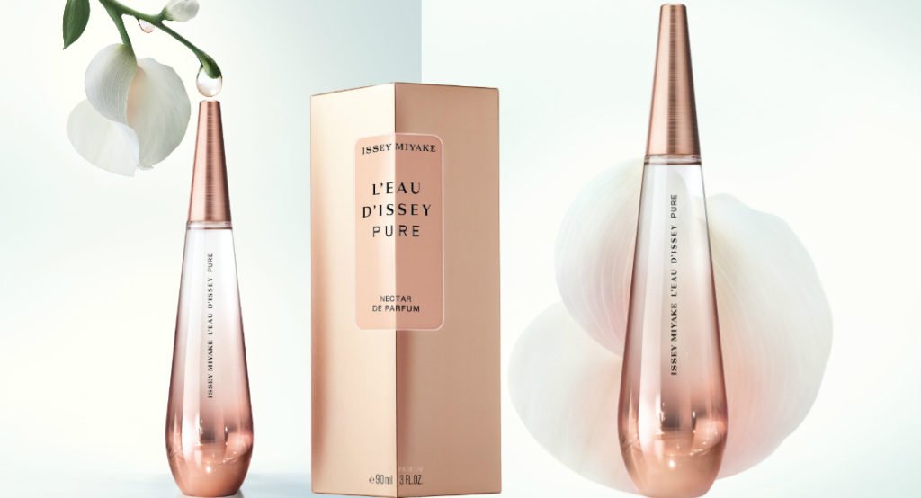 ISSEY MIYAKE L'eau D'issey Pure Nectar De Parfum EDP  น้ำหอมกลิ่นผู้หญิงจากแรงบันดาลใจของจุดกำเนิดหยาดน้ำเพียงหนึ่งหยด อันเลอค่าและหายาก สัญลักษณ์แห่งรูปทรงอันบริสุทธิ์ของน้ำหอมอิซเซ่ มิยเกะ สู่ความหอมรุ่นปัจจุบัน L’EAU D’ISSEY Pure Nectar de Parfum