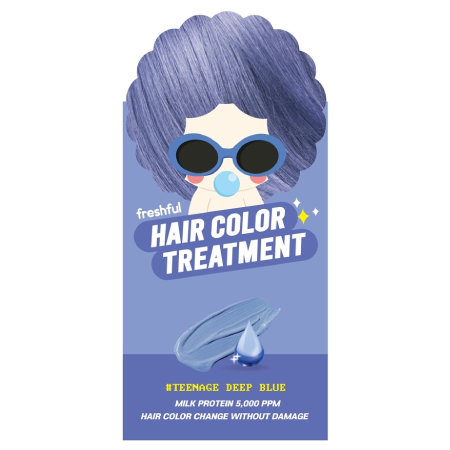 Freshful, Hair Color Treatment, Freshful Hair Color Treatment #Teenage Deep Blue, Freshful ยาย้อมผม, Freshful ย้อมผม, Freshful รีวิว, เปลี่ยนสีผม, ยาย้อมผม