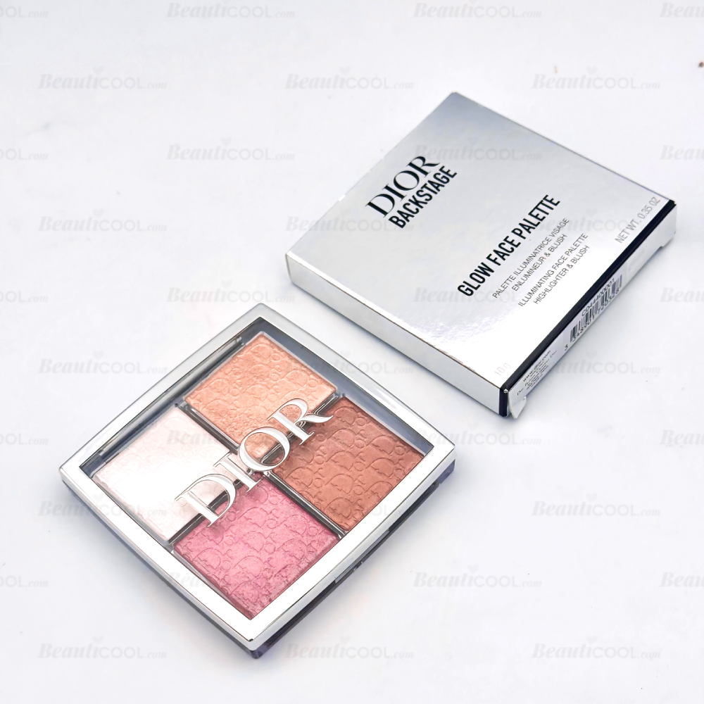 Dior backstage glow face palette 10g #001 Universal (With Box), Dior Backstage Glow Face Palette Highlight & Blush 10g #001 Universal , Dior Glow Face Palette , พาเลท ,คอนทัวร์ ,ไฮไลท์ , Dior ,